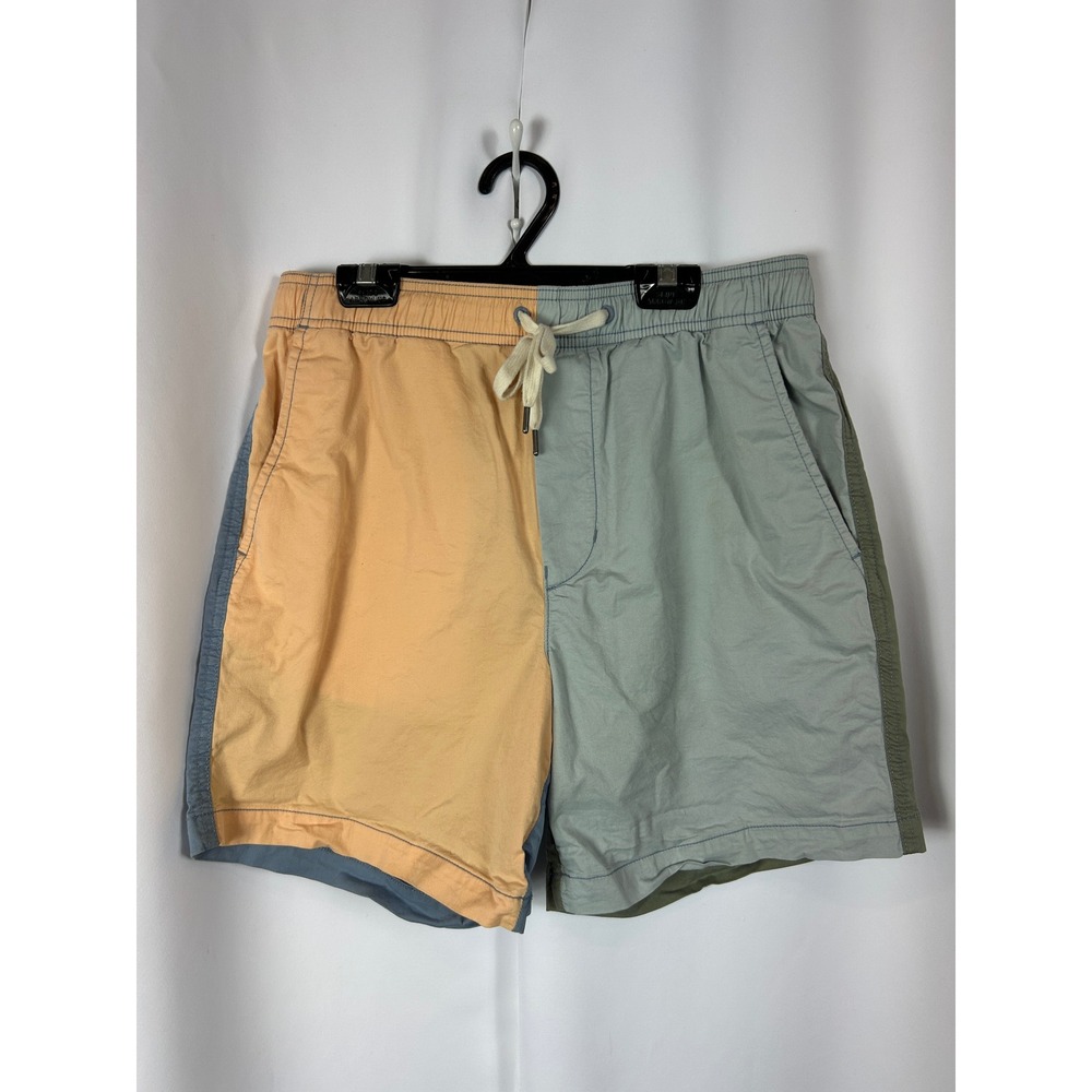 American Eagle Colorblock Shorts Peach Green Blue Flex Lyocell Mens Size Small